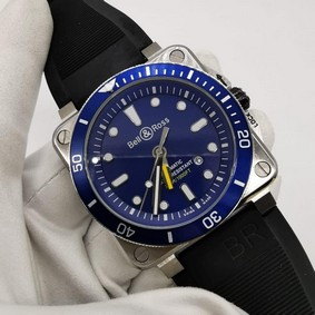 Bell Ross Blue Hight Version on Black Rubber Strap