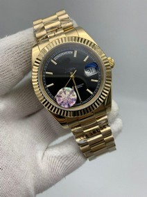 Roler Data Full Gold Black Dial