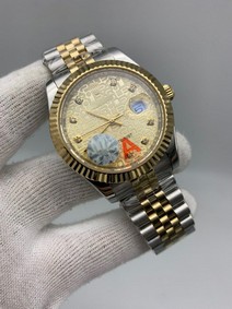 Rolers Date Diamond Gold Solid Steel