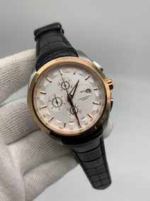 Tiss Classic White Dial on Black Lither Strap