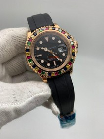 Rolers Diamond Rainbow Rubber Strap