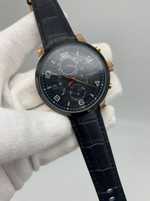 Montblanc Classic BlackDial Chrono World Lither Strap