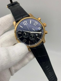 Montblanc Classic BlackDial Chrono Lither Strap