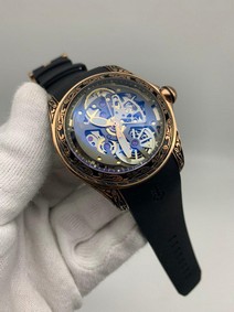Corum Babble Skeleton Dial Engraving