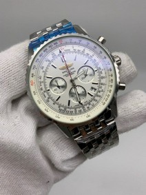 Breitling Navitimer White Chrono High Version on SS Strap