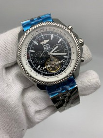 Breitling Navitimer Tourbion Black Chrono High Version on Black Leather Strap