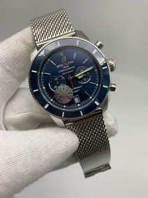 Breitling Super Ochean Blue Chrono High Version on Milan SS Strap