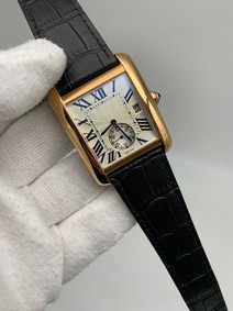 Cartier Santo Classic Gold Case White Dial Crono