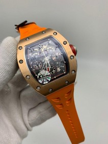 RMILL Orange Rubber Strap Gold Dial KVF