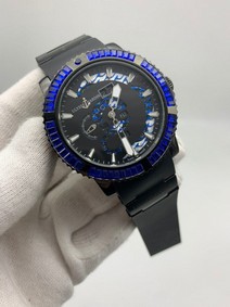 Ulysse Nardin Marine Diamond Blue Black Silver Hight Version