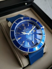 Breitling Chronometr Blue Rubber Strap