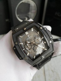 Hublot Spirit Black leather Strap