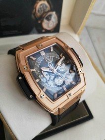 Hublot Spirit Gold Case Black Leather Strap