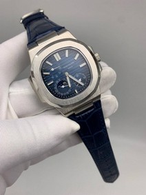 Patek Philippe Nautilus Blue Dial Duble Chrono High Version