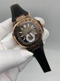 Patek Philippe Nautilus Engraved Gold Dial Chrono High Version