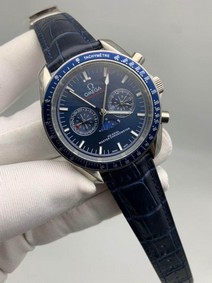 Omega Speedmaster Blue Strap Blue Dial High Version