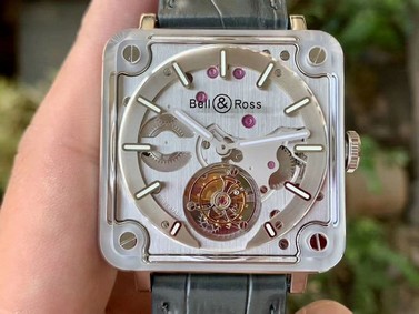BR-X2 Sapphire Tourbillon BBR Best Edition Steel Dial on Gray Leather Strap V2