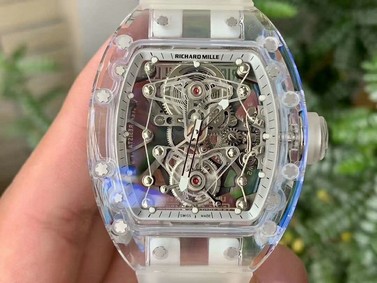 RM056-02 Transparent Tourbillon EURF Best Edition Skeleton Dial on Rubber Strap