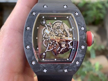 RM055 NTPT KVF Best Edition Skeleton Dial Gold on White Rubber Strap MIYOTA8215 V3