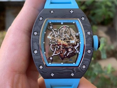 RM055 NTPT KVF Best Edition Skeleton Dial Gold on White Rubber Strap MIYOTA8215 V3
