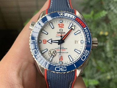 Planet Ocean 2021 America's Cup SS VSF 1:1 Best Edition White Dial on Blue Nylon Strap A8900 Super Clone