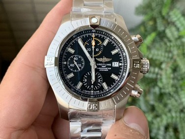 Avenger II Seawolf Chronograph PVD OXF Best Edition Black Dial on Black SS Strap 7750