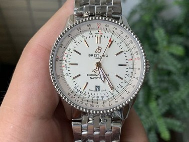Navitimer 1 SS 41mm TF 1:1 Best Edition White Dial on SS Bracelet A2824