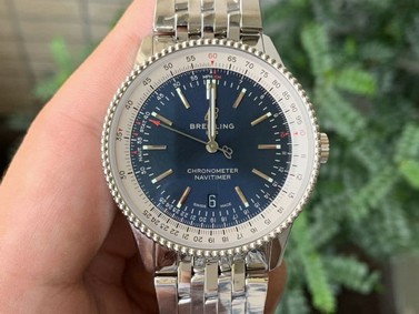 Navitimer 1 SS 38mm TF 1:1 Best Edition White Bezel Blue Dial on SS Bracelet A2824 $338.00