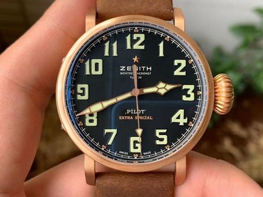 Pilot Type 20 Extra Special Bronze 45mm XF 1:1 Best Edition on Brown Asso Strap A2892