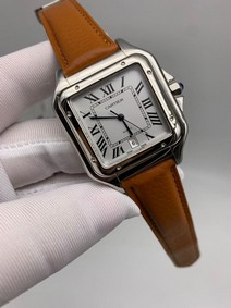 Cartier De Santos Classic Case Silver White Dial