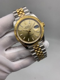Rolex Datejust Gold Dial SG Strap