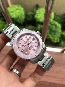 Rolex Submariner Pink Dial on SS Strap
