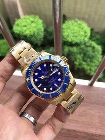 Rolex Submariner Blue Dial on Full Gold Strap