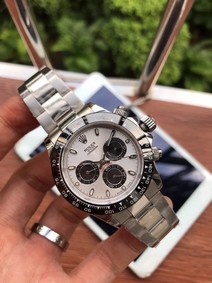 Rolex Daytona 116500 White Dial Black Chrono Ceramic Bezel