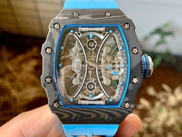 RM 53-01 Real Tourbillon Pablo Mac Donough V9F Best Edition on Blue Rubber Strap