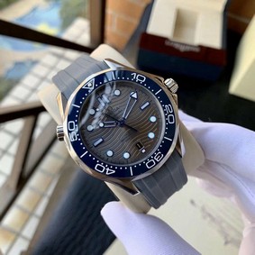 Omagat Seamaster Grey Dial Blue Strap