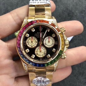 Rolex Daytona 116595 RBOW YG/YG Black BLF