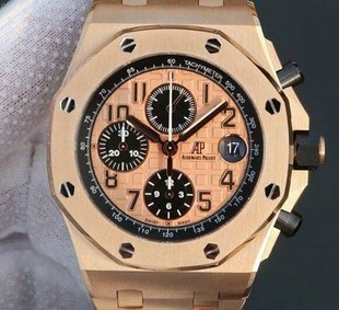 Royal Oak Offshore 2014 Gold Theme JF 1:1 Best Edition on RG Bracelet A3126 V2 w/ Cyclops and DW Mod