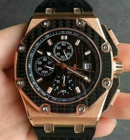 Royal Oak Offshore Juan Pablo Montoya SS JF Best Edition Gold Dial on Black Leather Strap A2226