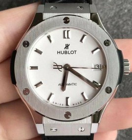 Classic Fusion 38mm Titanium JJF 1:1 Best Edition White Dial on Black Gummy Strap A2892 V2