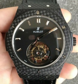 Big Bang Tourbillon Automatic PVD Black Dial on Black Rubber Strap