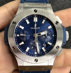 Big Bang 44mm SS V6F 1:1 Best Edition Blue Dial on Blue Gummy Strap HUB4104