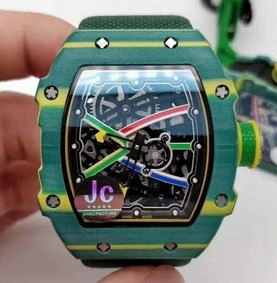RM 67-02 Sprint Skeleton Dial on Green Nylon Strap 6T51