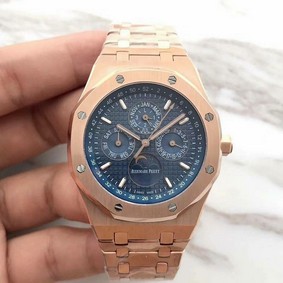 Royal Oak Perpetual Calendar 26574 RG/RG Blue JF A5134