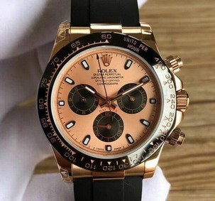 Rolex Datona 116506 Ceramic Bezel Black Rubber Strap Rose Gold