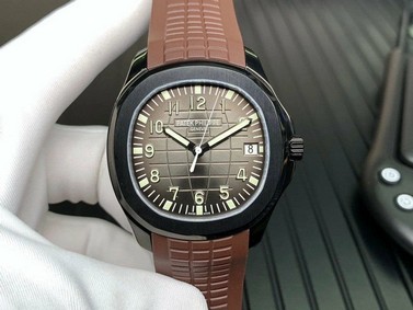 Aquanaut Black Venom DLC ZF 1:1 Best Edition Black Dial on Brown Rubber Strap 324CS