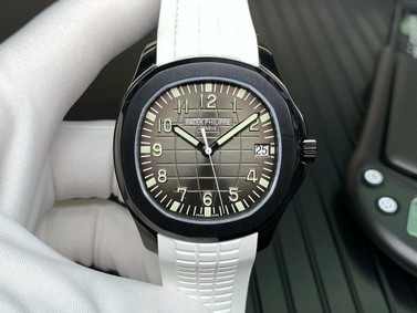 Aquanaut Black Venom DLC ZF 1:1 Best Edition Black Dial on White Rubber Strap 324CS