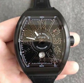 Franck Muller Vanguard Mens Yachting V45 DLC/LE Black/Wht ZF MY9015