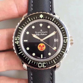 Fifty Fathoms SS "No Radiation" ZF 1:1 Limited Edition Black Dial on Sail-canvas Strap A2836