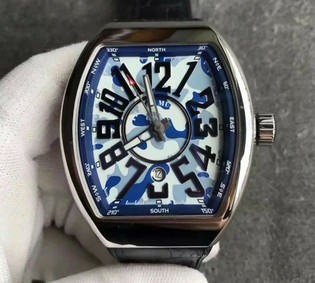 Franck Muller Vanguard Camuflage V45 DLC/LE Blue/Whte ZF MY9015
